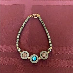 Black metal bracelet